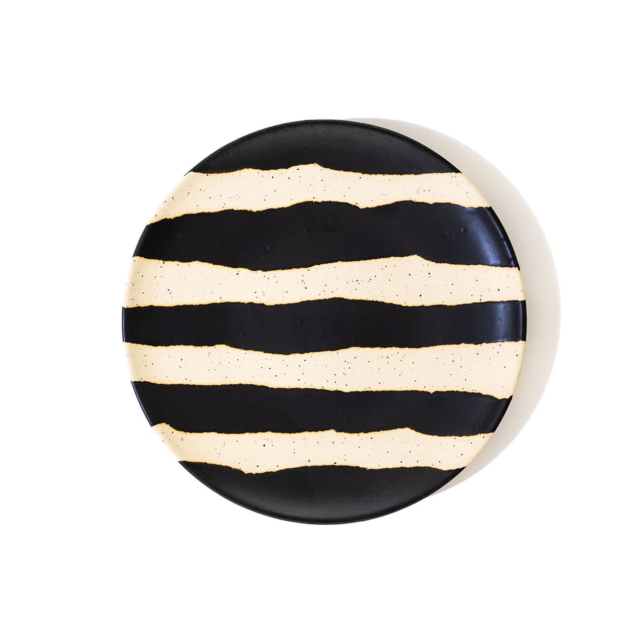 陶factory509 モノクロ皿25cm シマ