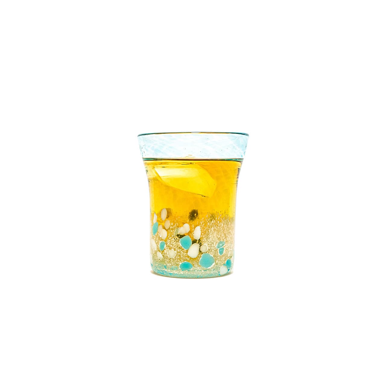 グラスアート藍 八重岳桜グラス 水色