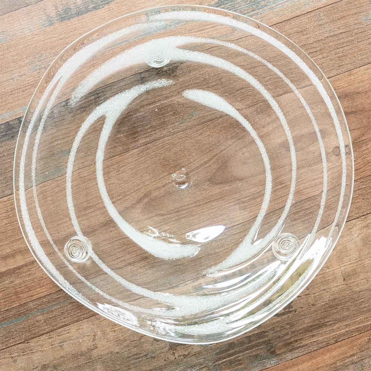 ガラス工房ロブスト 三足皿の泡