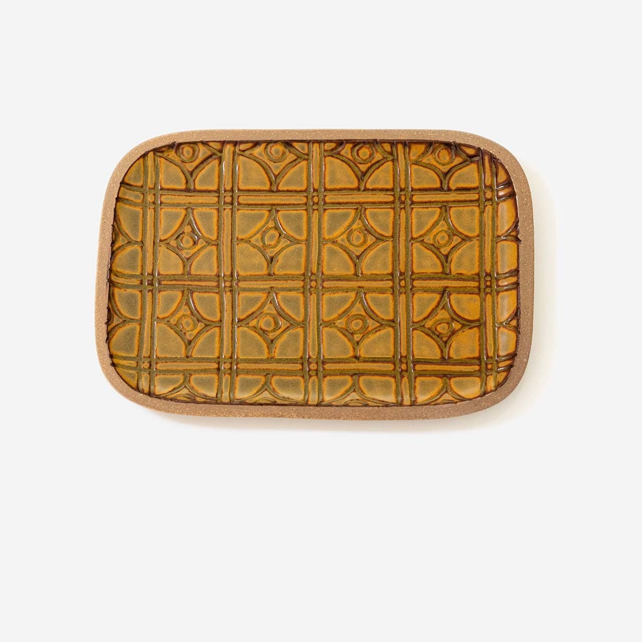 一翠窯 長方皿 中 鐵窗花 台北マット