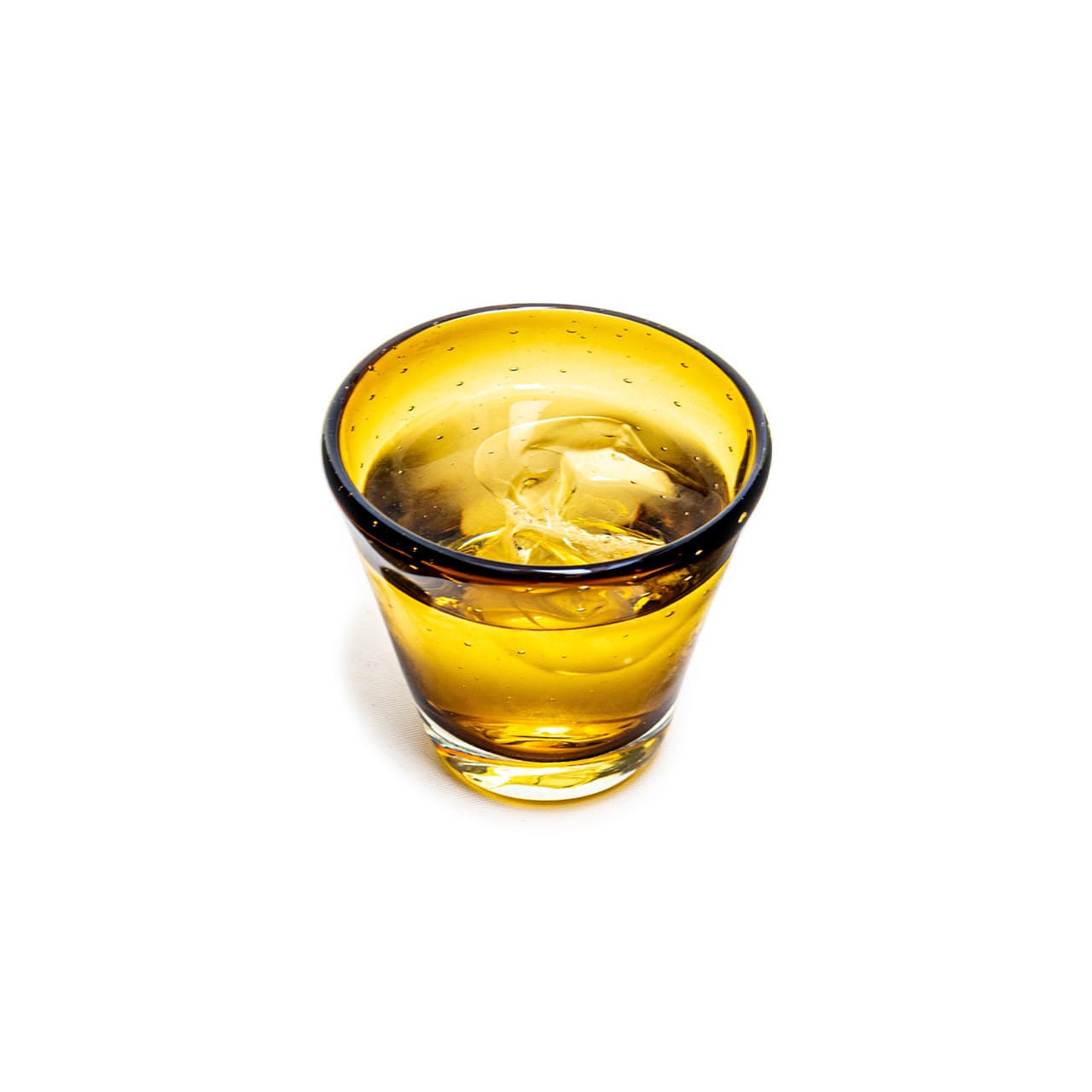 ガラス工房清天 気泡コーングラス 小 茶色 画像