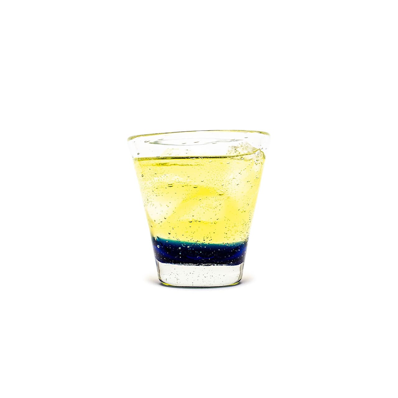 ガラス工房清天/底色気泡コーン/青