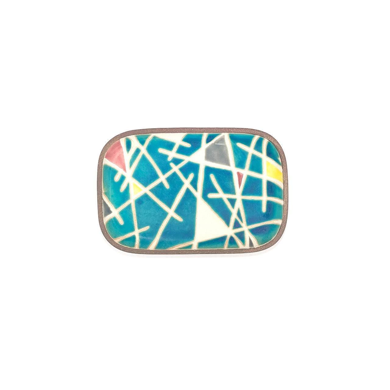 一翠窯 長方皿 中 クリオネ緑