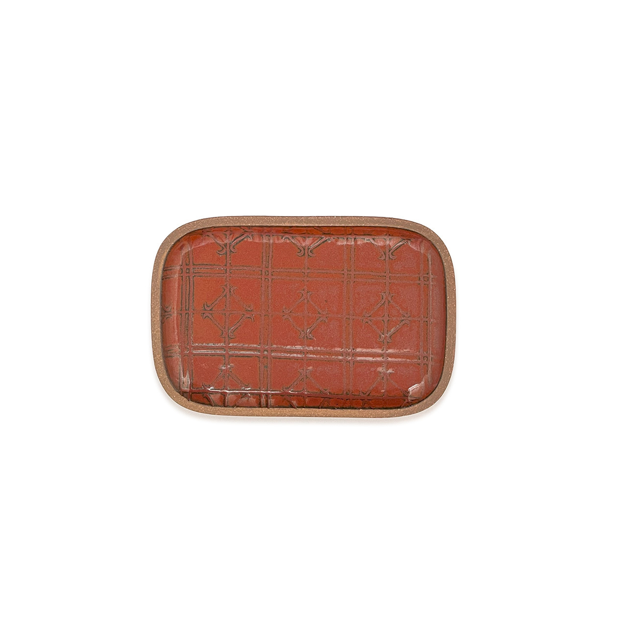 一翠窯 長方皿 中 クリオネ緑