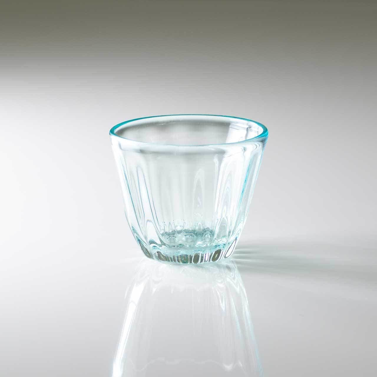 琉球ガラス-白鴉再生硝子器製作所-そばちょこカップ-水色