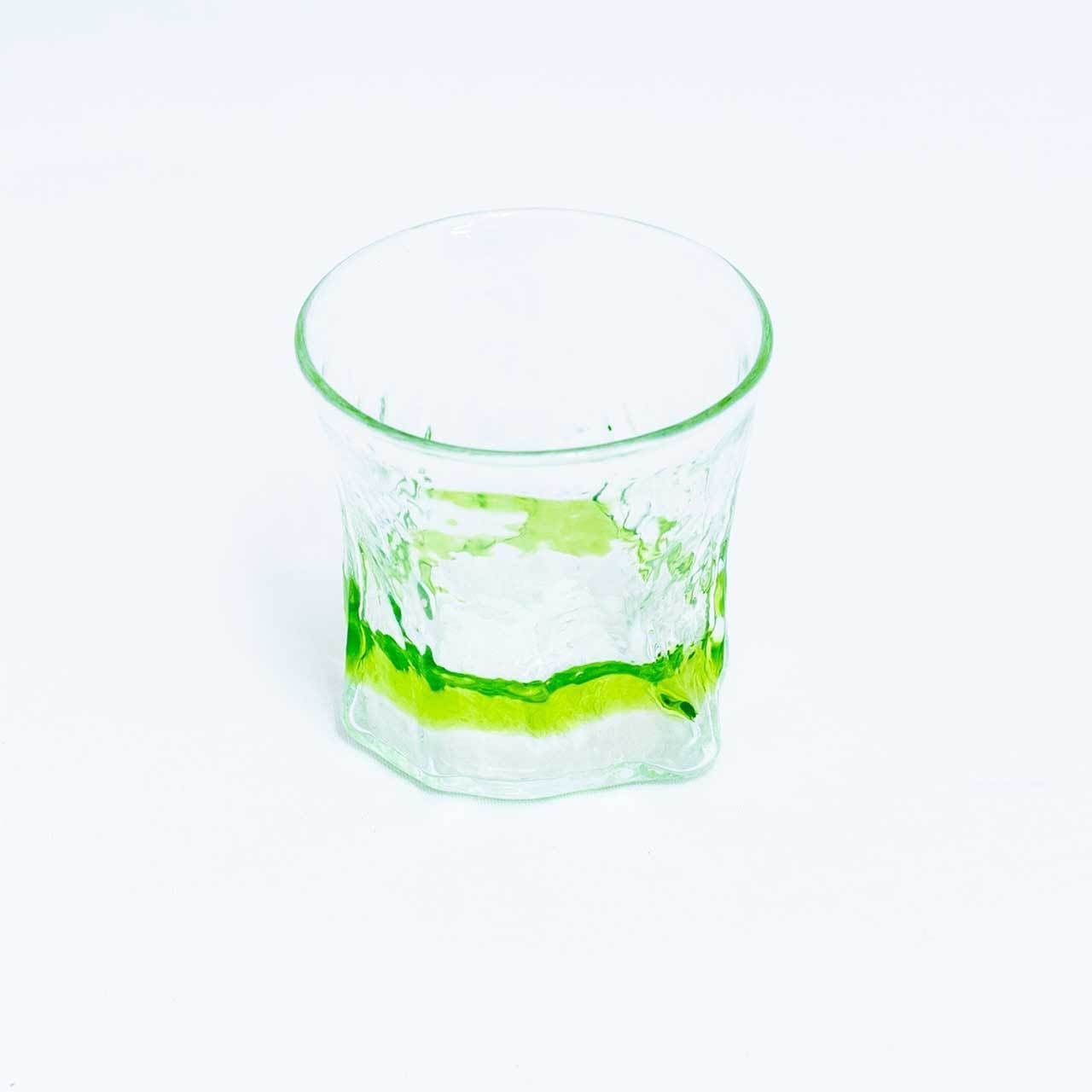 琉球ガラス匠工房/巻線残波ロック/緑