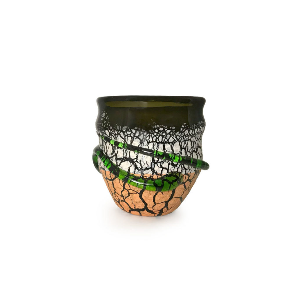 宙吹ガラス工房虹/宙吹土紋/モス