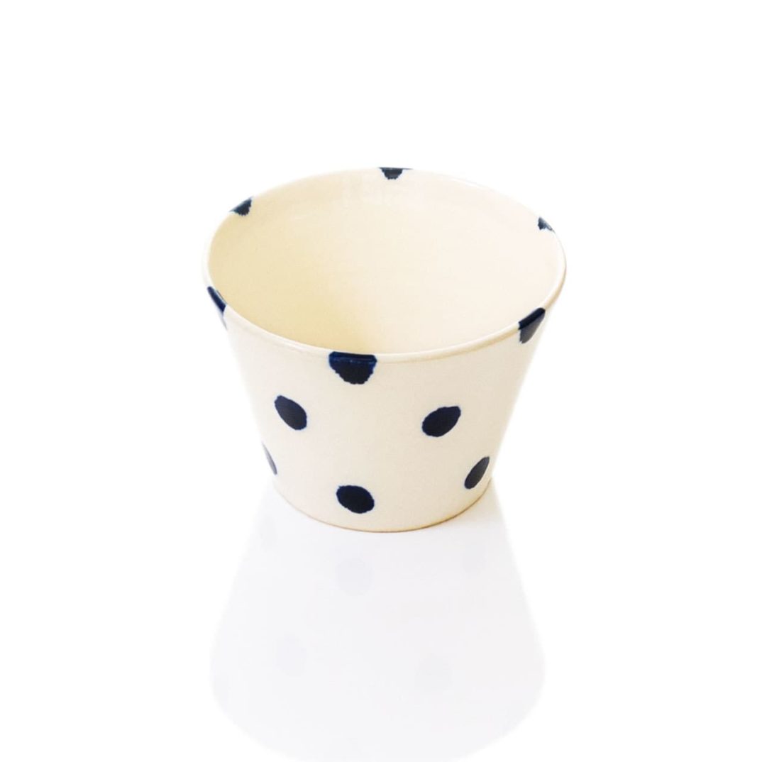 陶器工房壹 染付多目的カップ 水玉