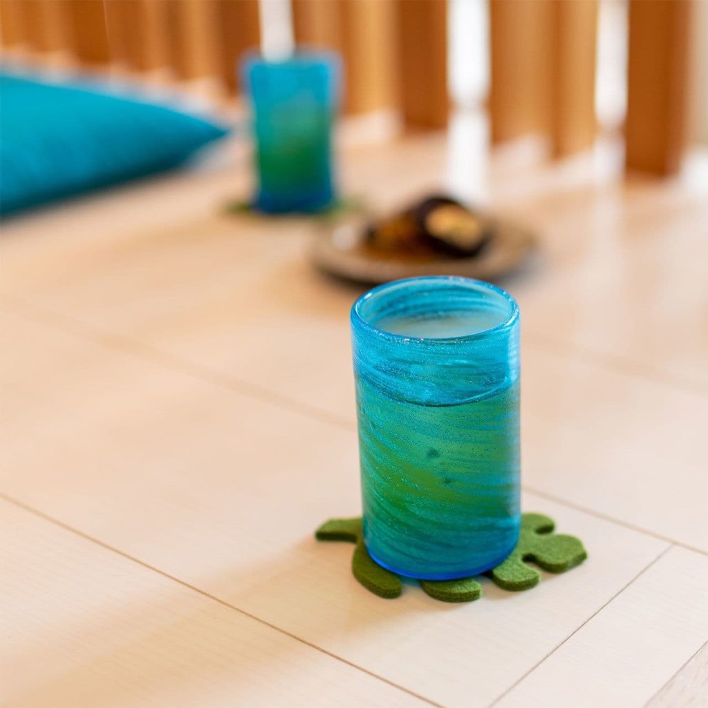 琉球ガラス匠工房/海の泡ストレートグラス