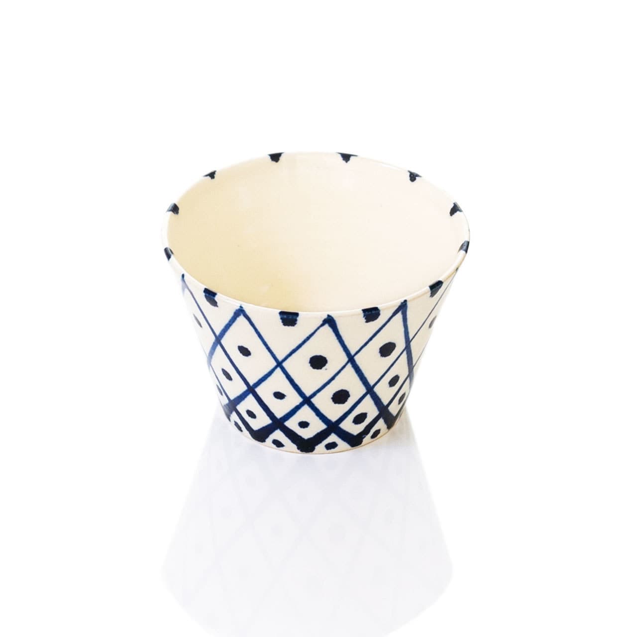 陶器工房壹 染付多目的カップ 格子