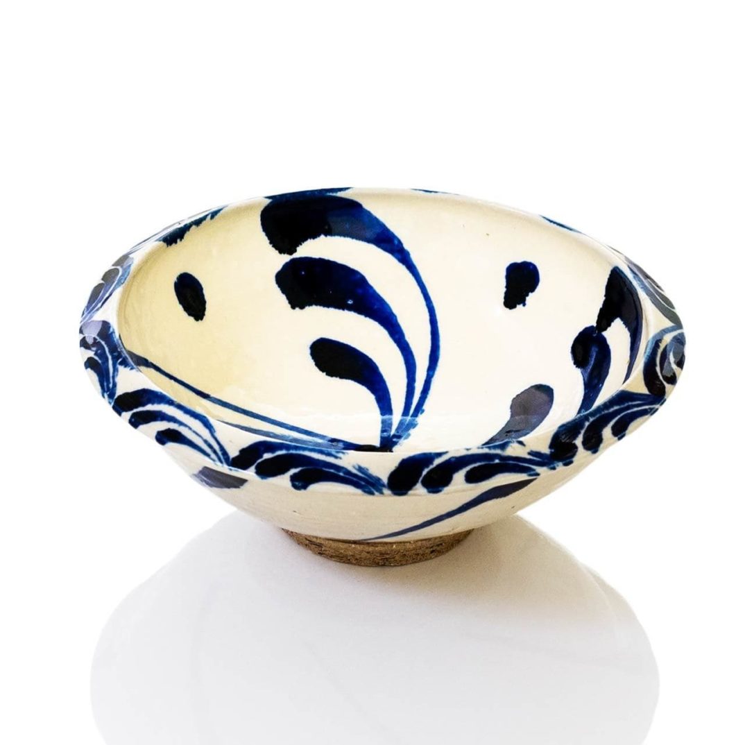 陶器工房壹 染付7寸鉢 四弁花