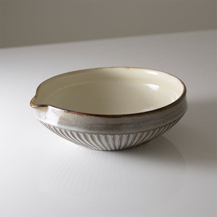 UTSUWAYA180+ 6寸片口 しのぎ キビ灰