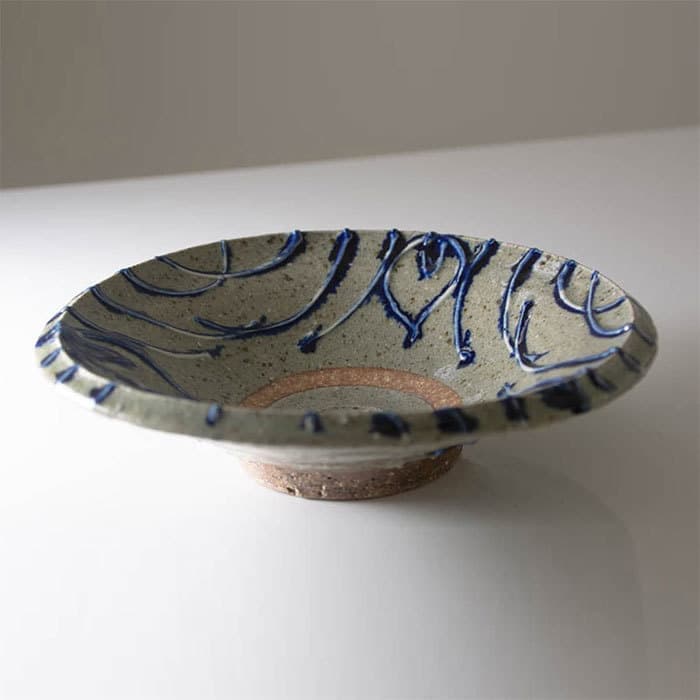 陶器工房壹 いっちん草花紋8寸鉢