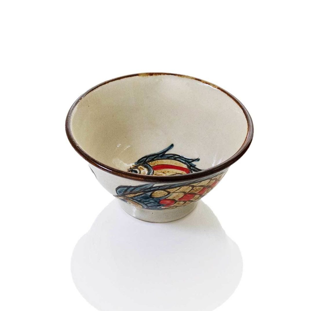 金城陶器秀陶房/赤魚紋/5寸マカイ