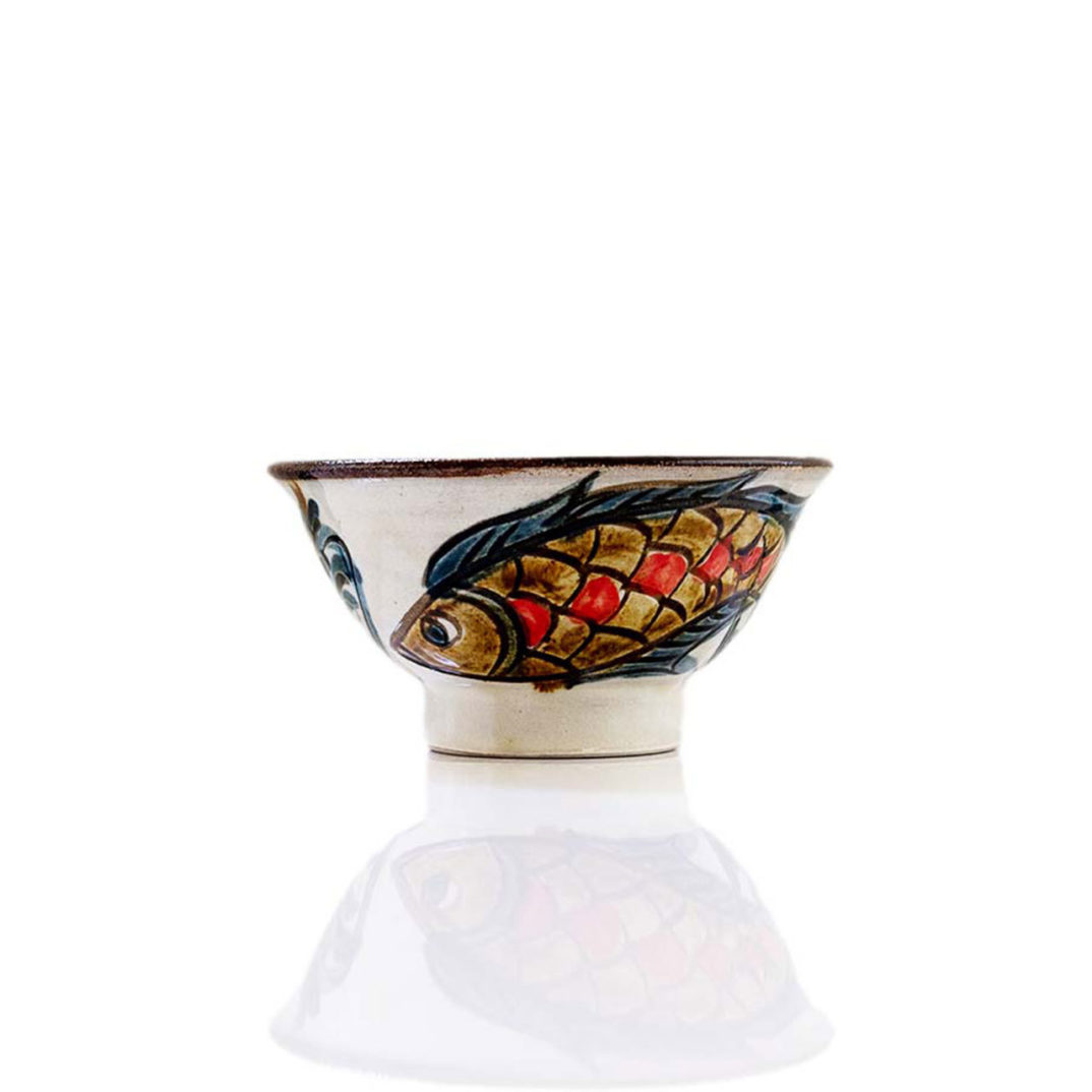 金城陶器秀陶房/赤魚紋/4寸マカイ