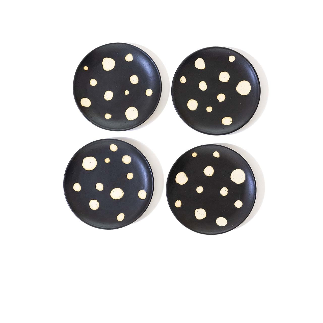 陶factory509 モノクロ皿16cm 玉