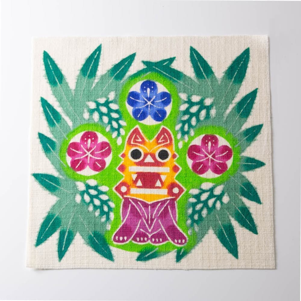 紅型/中西敏也/シーサー/20cm