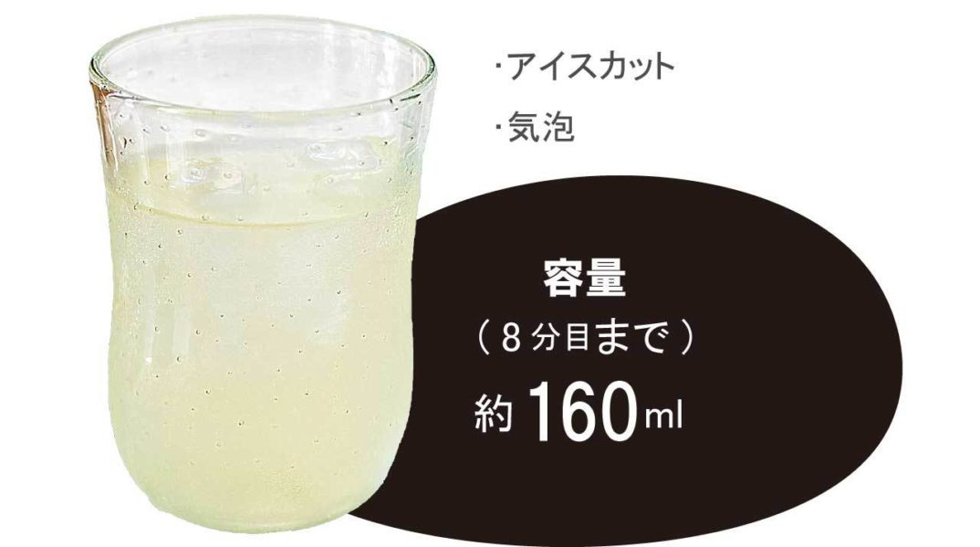 気泡のあるグラス